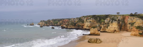 Beach and rocky coast, Praia Dona Ana, Lagos, Algarve, Portugal