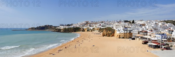 Praia dos Pescadores beach and city view of Albufeira, Algarve, Portugal