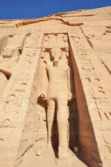Statue of Ramesses II, Temple of Hathor or Temple of Nefertari, Abu Simbel Temple, UNESCO World Heritage Site, Nubia, Egypt