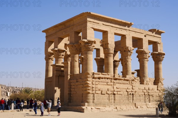 Augustus's Trajan Kiosk, Philae Temple, UNESCO World Heritage Site, Agilkia Island, Aswan, Nubia, Egypt