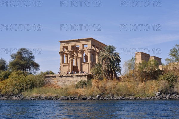 Augustus's Trajan Kiosk, Philae Temple, Lake Nasser, UNESCO World Heritage Site, Agilkia Island, Aswan, Nubia, Egypt