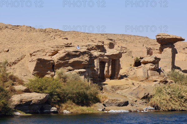 Ancient temple complex on the banks of the Nile, Egypt