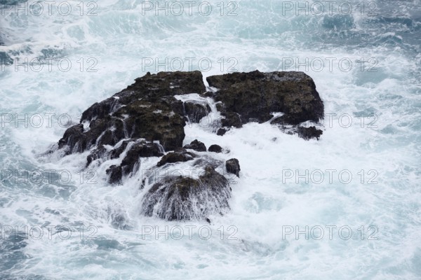 Rocks in the ocean surf, Atlantic Ocean, Parque Natural do Sudoeste Alentejano e Costa Vicentina, Algarve, Portugal