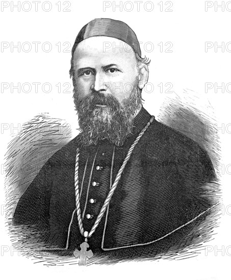 Daniele Comboni (born 15 March 1831 in Limone sul Garda, Italy, died 10 October 1881 in Khartoum, Sudan) was a Catholic bishop, missionary and founder of a religious order, authentic, digitally restored reproduction from a 19th century original, exact date of depiction unknown, Historical