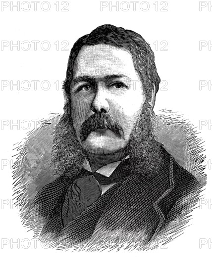Chester Alan Arthur was vice president from March 4 to September 19, 1881 and then the 21st President of the United States until March 4, 1885, authentic, digitally restored reproduction from a 19th-century original, exact date of presentation unknown, historical