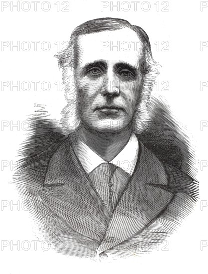 Thomas Henry Burke (1829 to 1882), an Irish civil servant who served as Secretary of State for Ireland, authentic, digitally restored reproduction from a 19th century original, exact date of depiction unknown, Historical