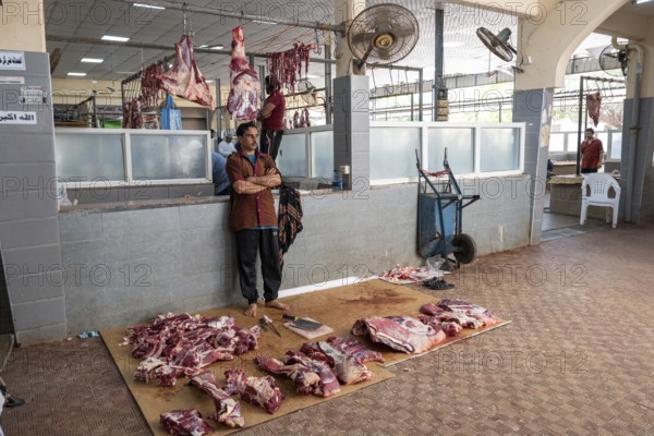 Meat market, fresh meat, Salalah, Oman