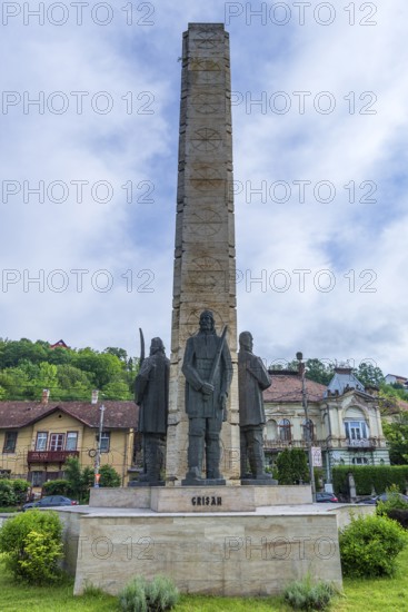 Horea, Closca and Crisan statue by sculptor Ion Vasiliu, depicting the three leaders of the peasant uprising of 1784-1785, Cluj-Napoca, Transylvania, Romania