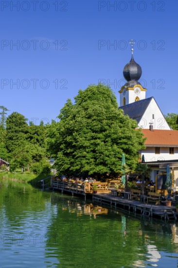 Alzbad, Flussschwimmbad an der Alz, Truchtlaching, Chiemgau, Upper Bavaria, Bavaria, Germany