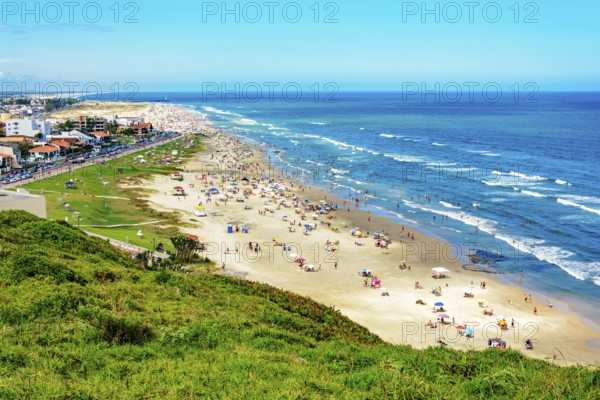 View of Long Beach in the city of Torres, Rio Grande do Sul, bordering Santa Catarina, Torres, Rio Grande do Sul, Brazil