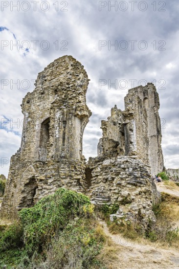 Ruins of Corfe Castle, Wareham, Dorset, England, United Kingdom