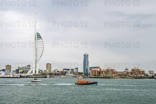 Portsmouth Harbour over Spinnaker Tower, Portsmouth, Gosport, England, United Kingdom