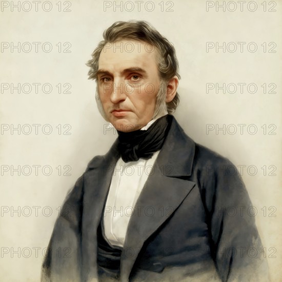Justus Freiherr von Liebig, 1803 – 1873, German chemist and scientist, father of the fertilizer industry, digitally edited