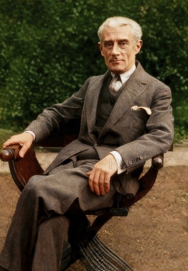 Joseph Maurice Ravel, 1875 – 1937, French composer, pianist and conductor, leading musician in Impressionism, 1932, digitally edited