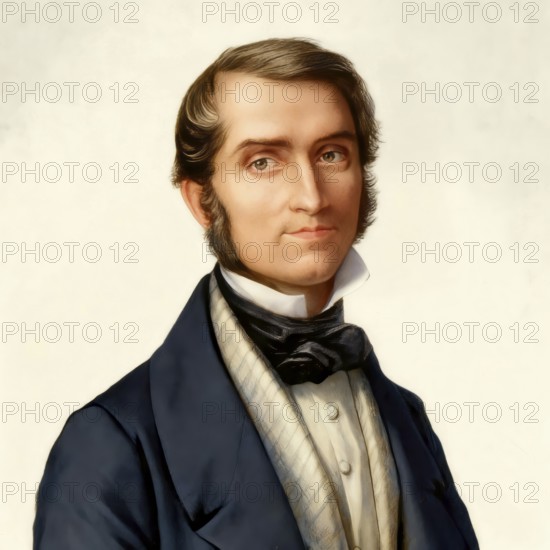 Justus Freiherr von Liebig, 1803 – 1873, German chemist and scientist, father of the fertilizer industry, digitally edited