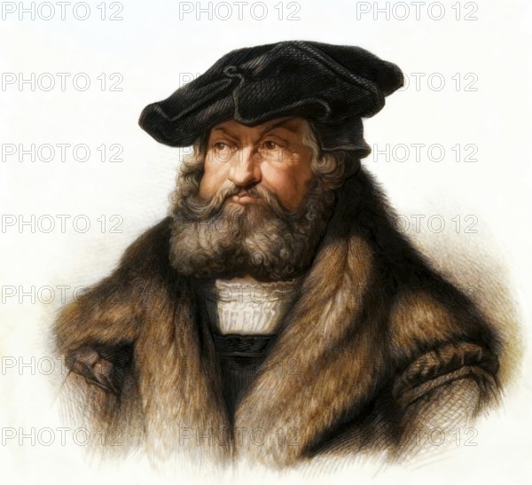 Frederick III or Frederick the Wise, 1463 - 1525, Prince-elector of Saxony, digitally edited, Friedrich III. oder Friedrich der Weise, 1463 - 1525, Kurfürst von Sachsen
