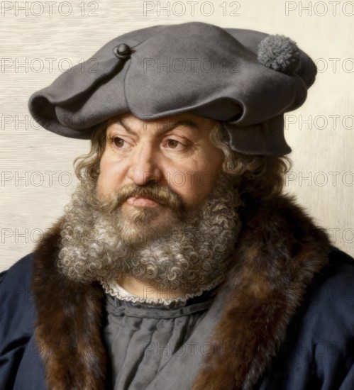Frederick III or Frederick the Wise, 1463 - 1525, Prince-elector of Saxony, digitally edited after Albrecht Dürer, Friedrich III. oder Friedrich der Weise, 1463 - 1525, Kurfürst von Sachsen