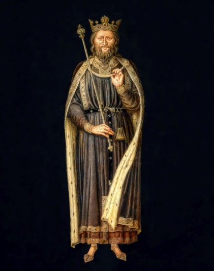 Clovis, Chlodovechus, Chlodwig I, Chlodowech, 466-511, King of the Franks of the Merovingian dynasty, digitally edited after Jean_de_Tillet