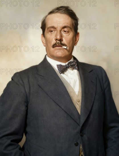 Giacomo Puccini, 1858 –1924, Italian composer, digitally edited according to a photograph