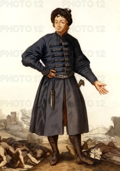 Portrait of Peter the Great, Peter I or Pyotr Alexeyevich Romanov, 1672-1725, Emperor of the Russian Empire, Grand Embassy, digitally optimized