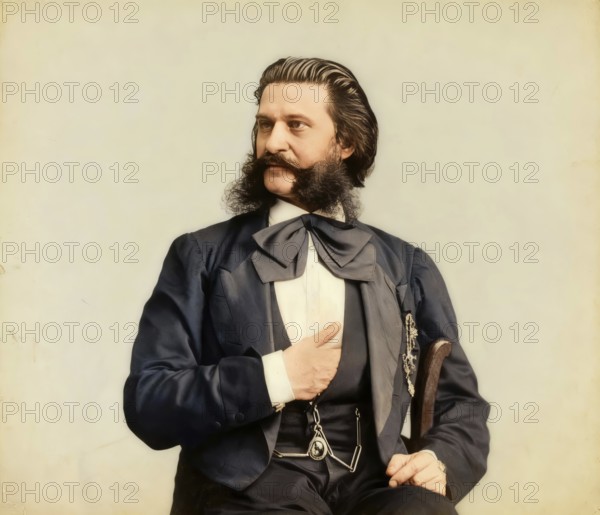 Johann Baptist Strauss II, 1825 – 1899, Austrian composer and violinist, 1879, digitally edited