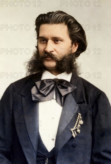 Johann Baptist Strauss II, 1825 – 1899, Austrian composer and violinist, 1879, digitally edited