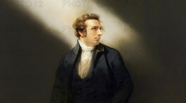 Henry Fuseli or Johann Heinrich Füssli, 1741 – 1825, Swiss painter, draughtsman and writer, digitally edited after Northcote, 1778, Prophecy from the witches, scene from The Tragedy of Macbeth by William Shakespeare