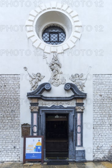Entrance portal of the Adalbert Church, Market Square, Krakow, Poland