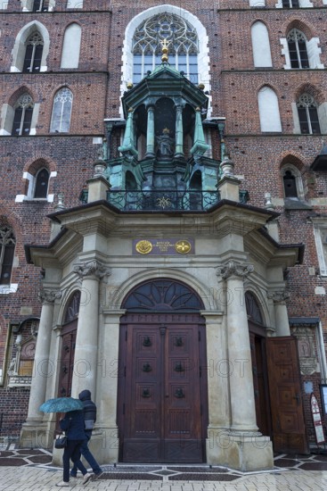 Entrance portal of St. Mary's Basilica, Krakow, Poland