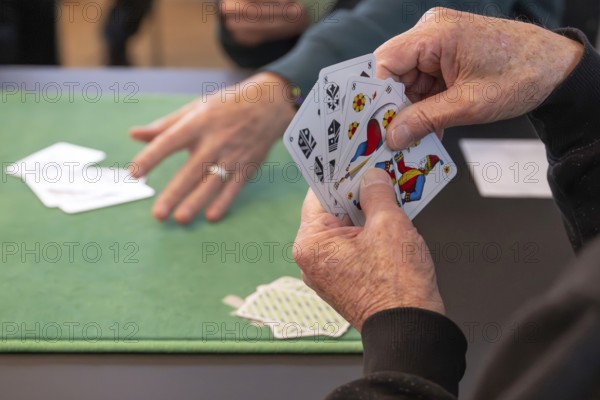 Jassen playing cards, Zug, Switzerland