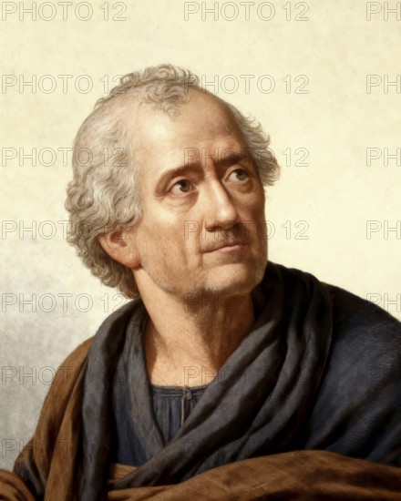 Portrait of Friedrich Gottlieb Klopstock, 1724 - 1803, German poet, digitally edited
