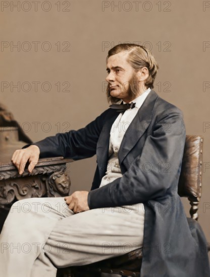 Thomas Henry Huxley, 1825 – 1895, English biologist and anthropologist, specialized in comparative anatomy, digitally edited according to a photography by Ernest Edwards