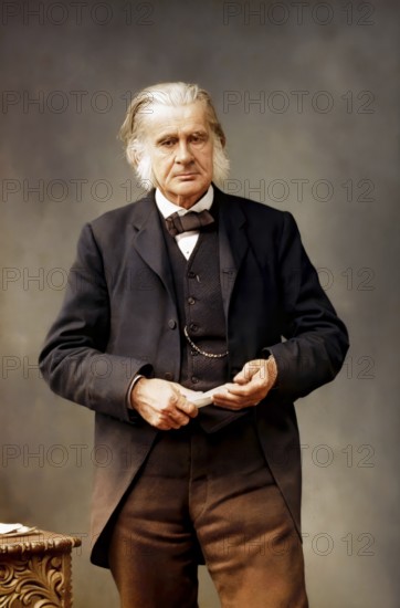 Thomas Henry Huxley, 1825 – 1895, English biologist and anthropologist, specialized in comparative anatomy, digitally edited according to a photography by Daniel Downey