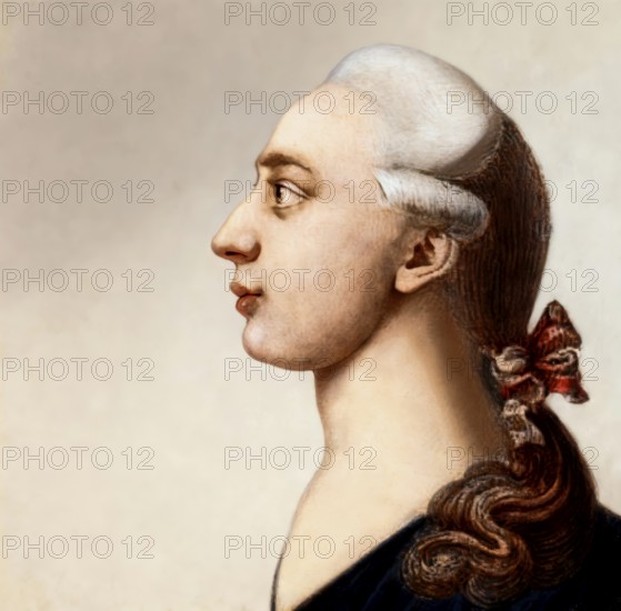 Giacomo Girolamo Casanova, 1725 – 1798, Italian adventurer and author, digitally edited according to a painting by by his brother Francesco Casanova