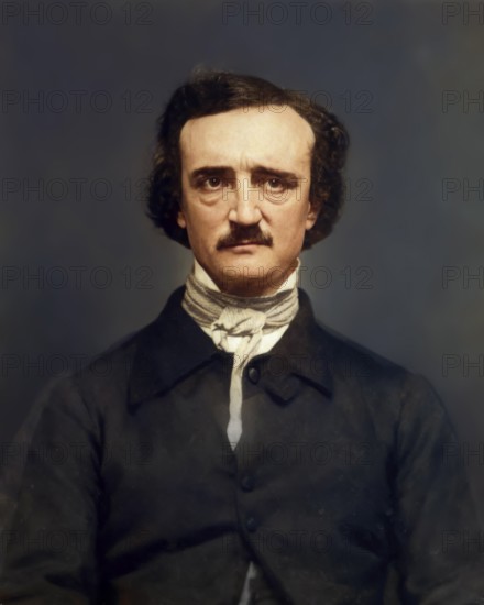 Portrait of Edgar Allan Poe, 1809 – 1849, American writer, digitally edited according to a photograph