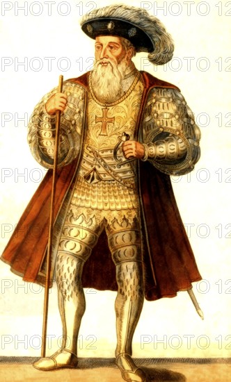 Vasco da Gama, c. 1460s – 1524, Portuguese explorer, digitally edited