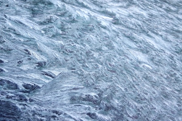 Beautiful ice flowers on a window, winter, Germany