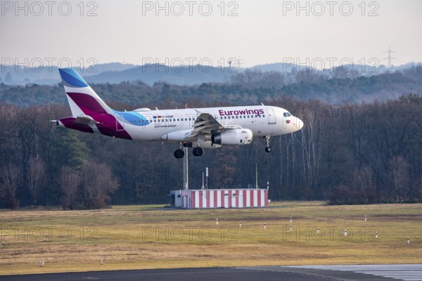 Eurowings Airbus A319-100 landing at Cologne/Bonn Airport, CGN