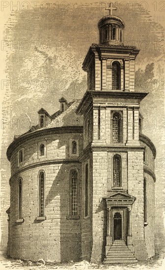 St. Paul's Church in Frankfurt am Main, 1848-49 meeting of the Frankfurt National Assembly, democratic parliament, first democracy, national symbol, commemoration, Evangelical Lutheran main church, tower, architecture, classicist rotunda, Prussia, Germany, history, historical illustration 1882