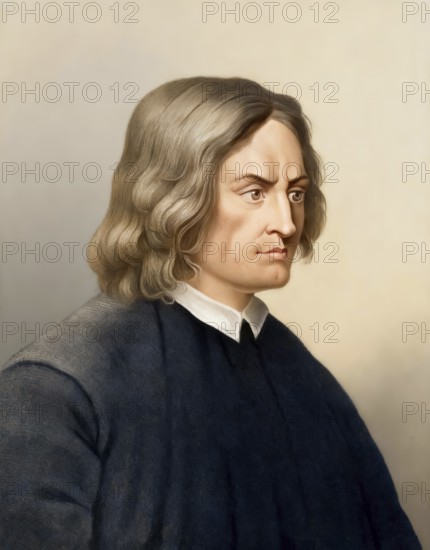 Portrait of Lorenzo I de Medici, or Lorenzo the Magnificent, 1449 - 1492, an Italian politician and town lord of Florence, digital edited