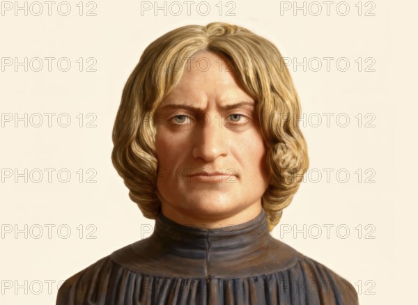 Portrait of Lorenzo I de Medici, or Lorenzo the Magnificent, 1449 - 1492, an Italian politician and town lord of Florence