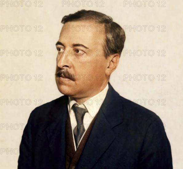 Hugo von Hofmannsthal, 1874-1929, Austrian novelist and poet, digital edited according to a photograph