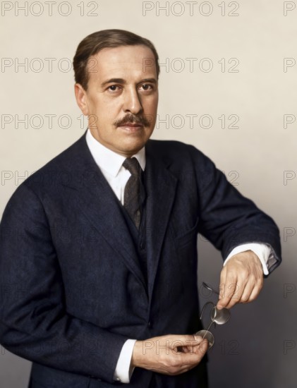 Hugo von Hofmannsthal, 1874-1929, Austrian novelist and poet, digital edited according to a photograph by Eduard Wasow, 1927
