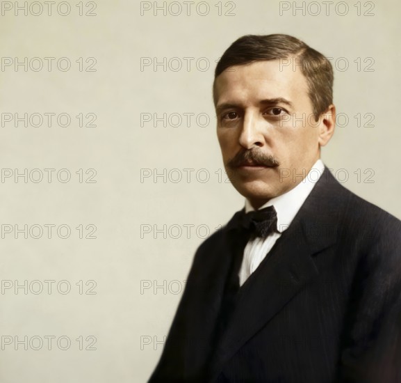 Hugo von Hofmannsthal, 1874-1929, Austrian novelist and poet, digital edited according to a photograph by Nicola Perscheid, 1910