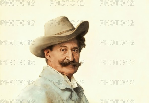 Johann Baptist Strauss II, 1825 – 1899, Austrian composer and violinist, 1879, digitally edited according to an illustration by Leopold Horovitz