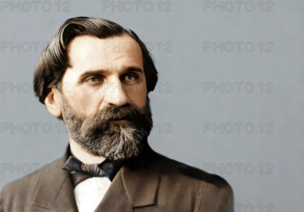 Giuseppe Fortunino Francesco Verdi, 1813 – 1901, Italian composer, digitally edited after a photograh by Nadar
