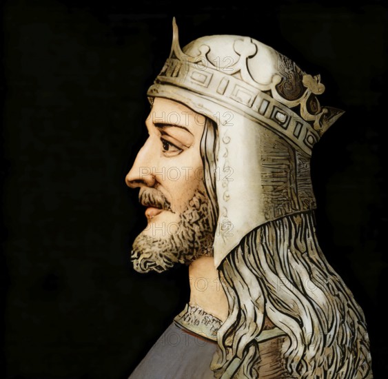 Theodoric the Great, Flavius Theodericus Rex, ca 454-526, king of the Ostrogoths from the Amali family, regent of the Visigoths and Italy, digitally edited