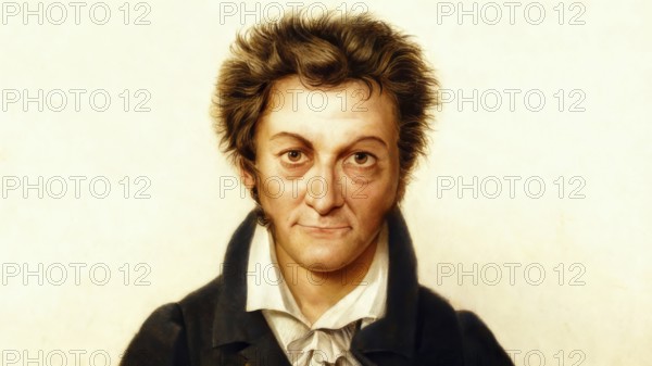 Ernst Theodor Amadeus Hoffmann, or E. T. A. Hoffmann, 1776 - 1822, German Romantic author of fantasy and horror, jurist, composer, music critic, and caricaturist, digitally edited