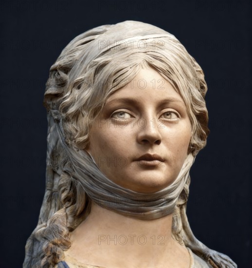 Louise of Mecklenburg-Strelitz, Luise Herzogin zu Mecklenburg - Strelitz, Luise Auguste Wilhelmine Amalie Herzogin zu Mecklenburg, Königin Luise, 1776 – 1810, Queen of Prussia as the wife of King Frederick William III, digitally edited after a bust by Johann Gottfried Schadow