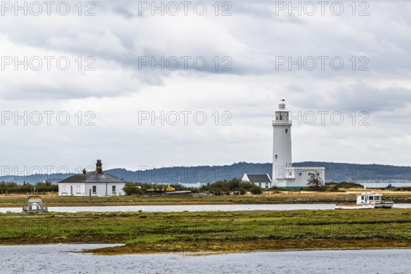 Hurst Point Lighthouse and Hurst Castle, Hurst Spit, Milford on Sea, Lymington, Hampshire, UK